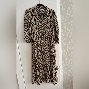 ba&sh Black and Cream Zigzag Blouse